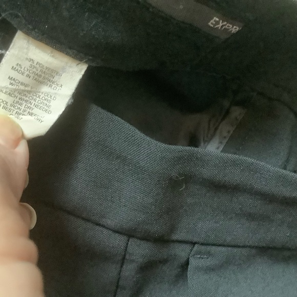 Express black straight leg business casual pants sz 4 academia career business - Picture 7 of 7